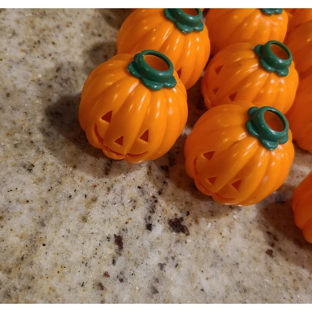 Halloween String Light Jack O Lantern Covers lot of 20 Cut Out Faces and Fuses